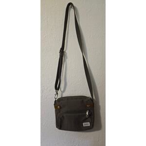 Travelon Anti-Theft Heritage Crossbody Bag in gray.